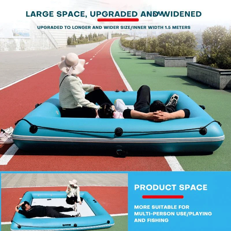 يخت العائمة الصيد عائم محرك اختياري وخيمة منصة حوض نفخ