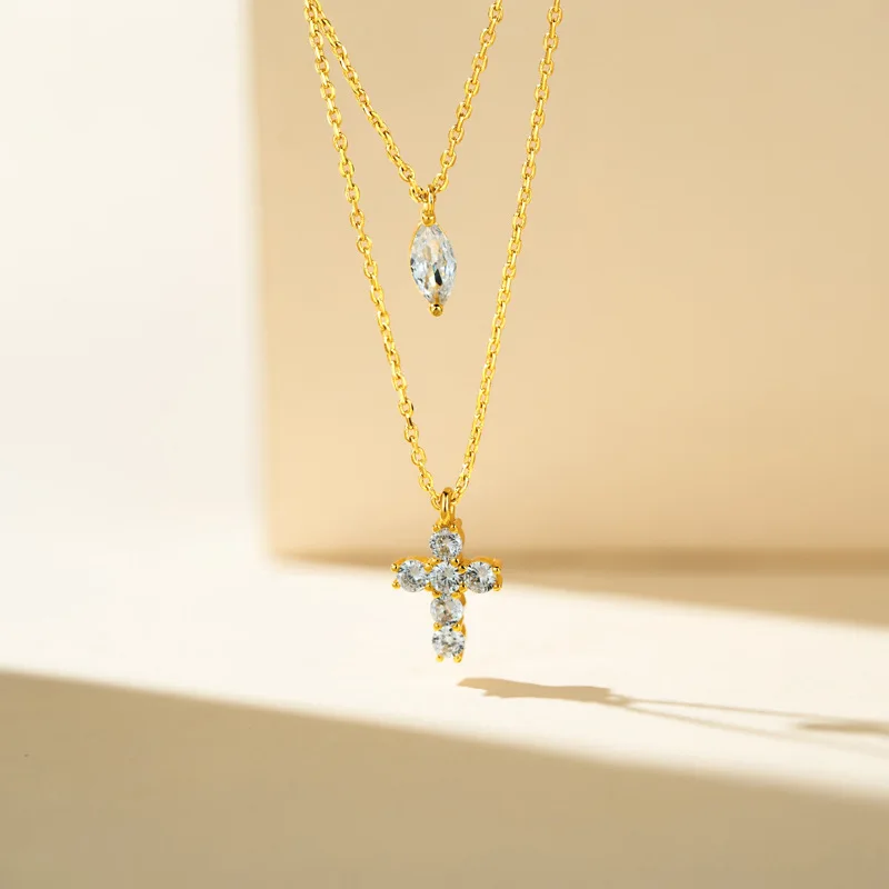 القلائد الصليب الشارع الشهير الجرونج Y2K المعلقات المسيحية المختنق موضة قلادة من الفولاذ المقاوم للصدأ للنساء الرجال المجوهرات