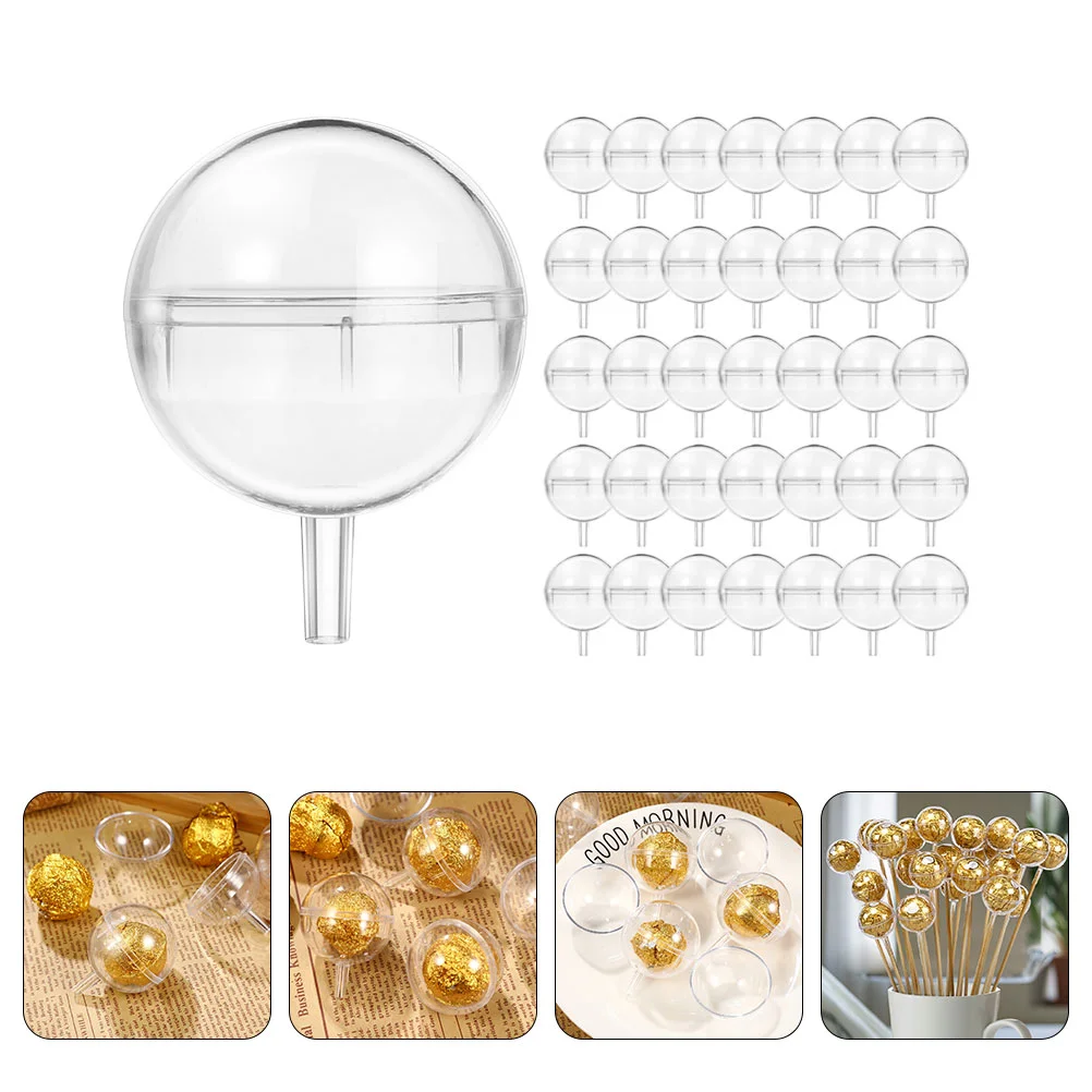 

40 Pcs Bracket Box Chocolate Tray Bride Chocolates Ball Candy Holder Pp Muffin Dome Holders