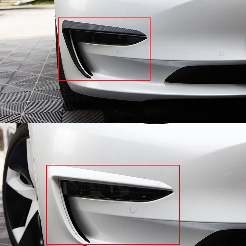 Copertura fendinebbia anteriore copertura per sopracciglia cornice per Trim decorazione esterna per Tesla Model 3 fendinebbia Trim