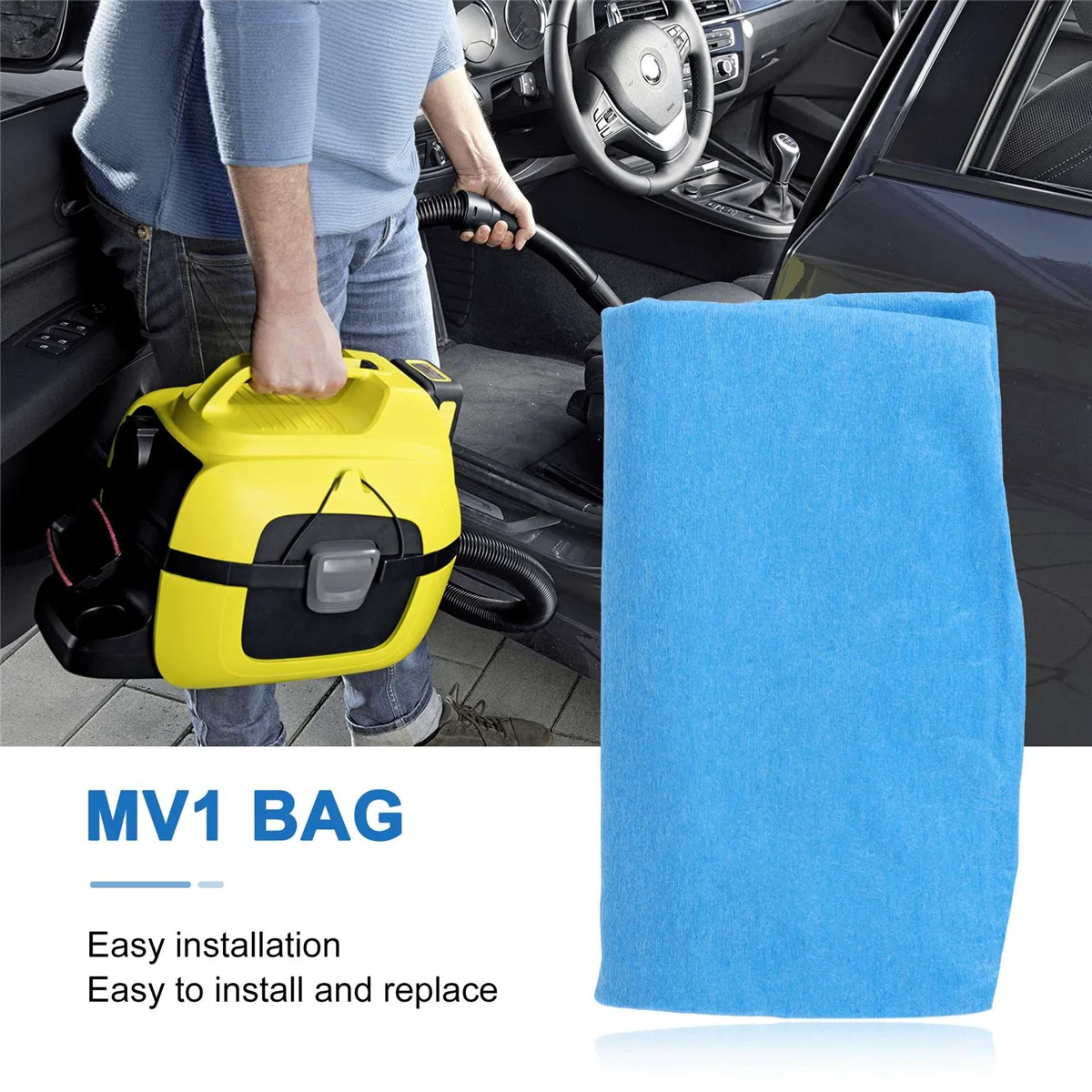 New 1PCS Textile Filter Bag for Karcher MV1 WD1 WD2 WD3 SE4001 Filter Bag Vacuum Cleaner Parts