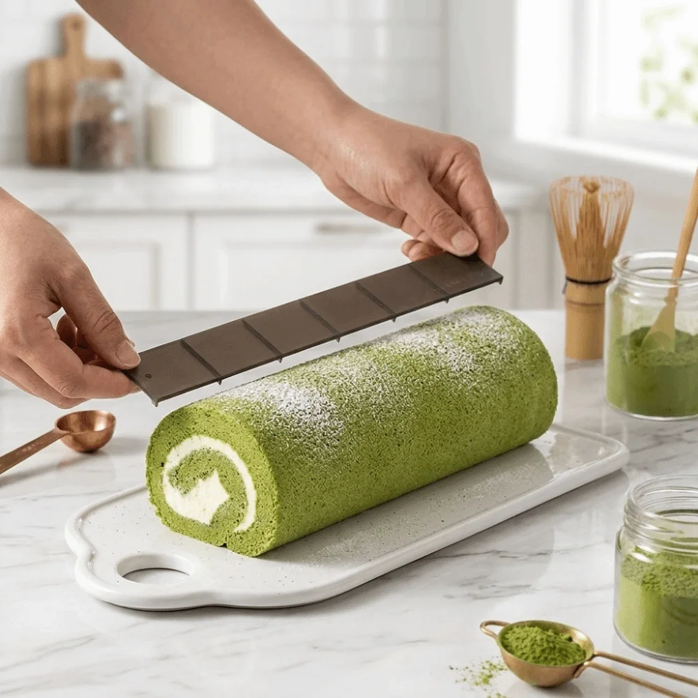 Uniform Division Cake Roll Slicing Ruler Multipurpose Durable Baking Ruler Easy Clean Reusable Cake Divider Home Baking