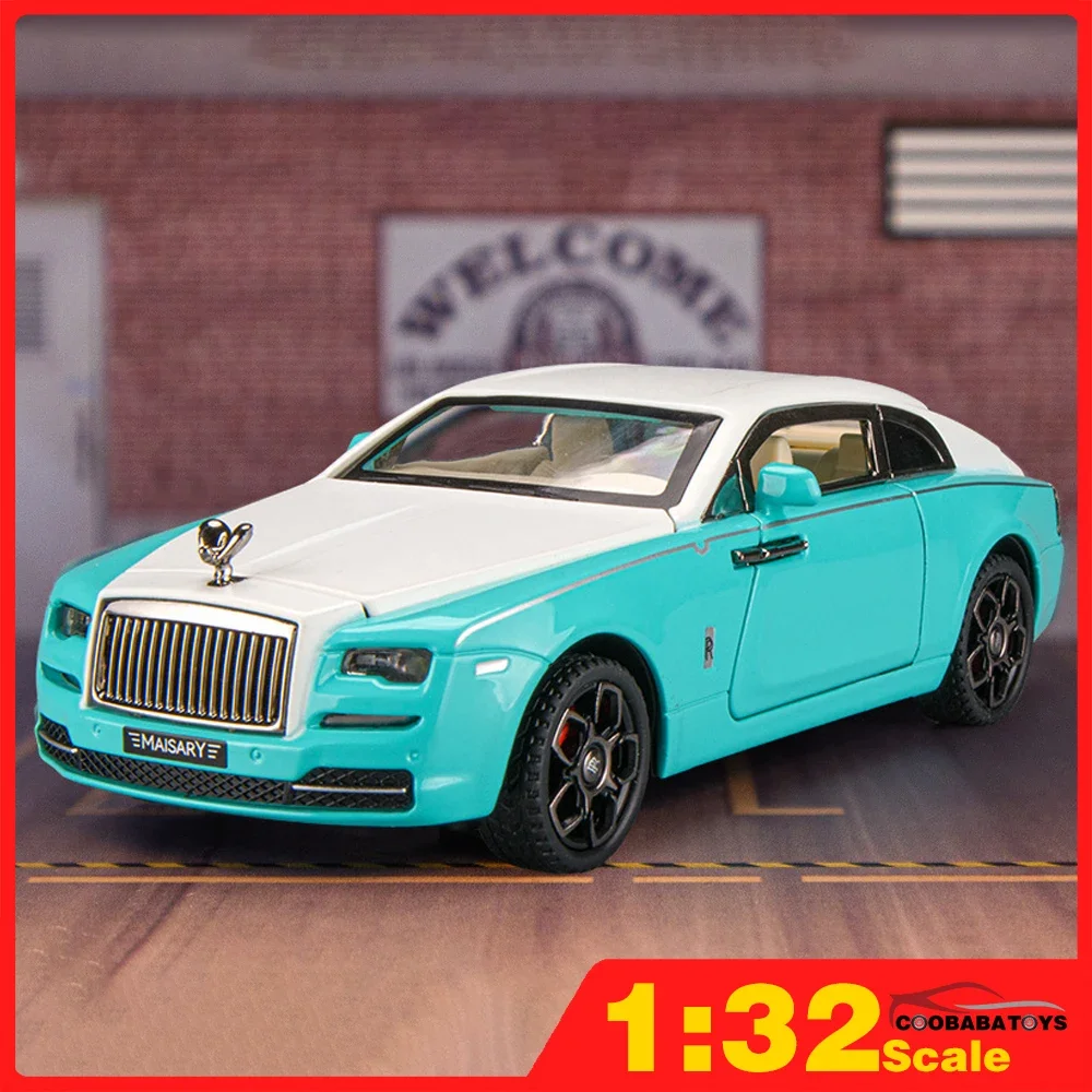 

Scale 1/32 Wraith Coupe Metal Toy Vehicle Alloy Diecast Car Model Gift Trucks for Boys Kids Children Collection Sound and Light