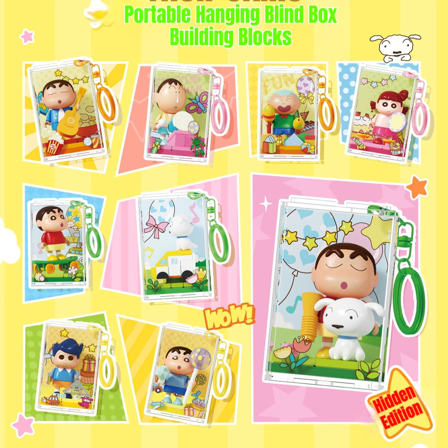 

Коллекционная игрушка-брелок AREAX Crayon Shin Chan: конструктор-сюрприз в коробке, украшение для сумки, подарок на Новый год для девочек