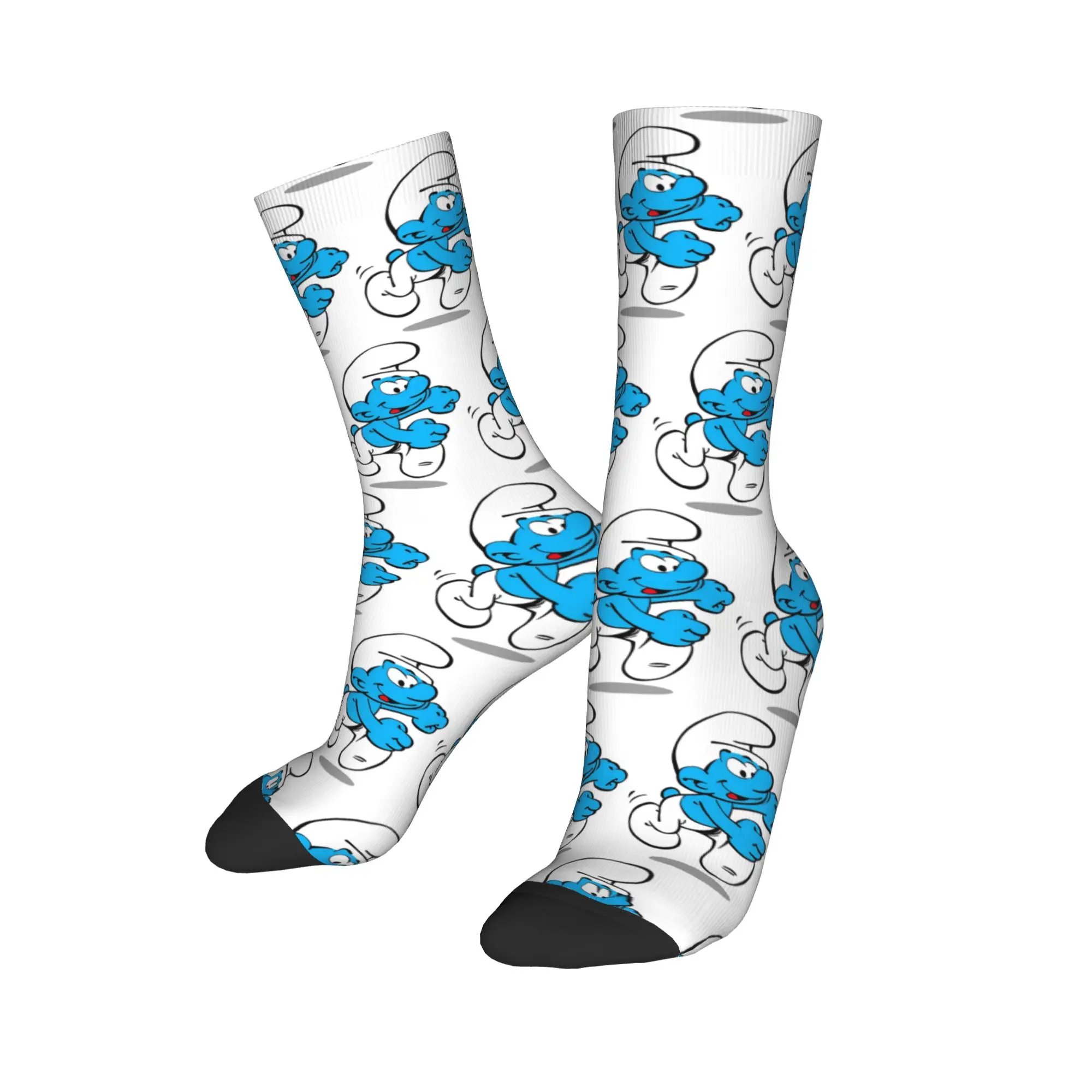 Winter warme bunte Unisex S-Smurfs Laufsocken schweißabsorbierende Basketballsocken,