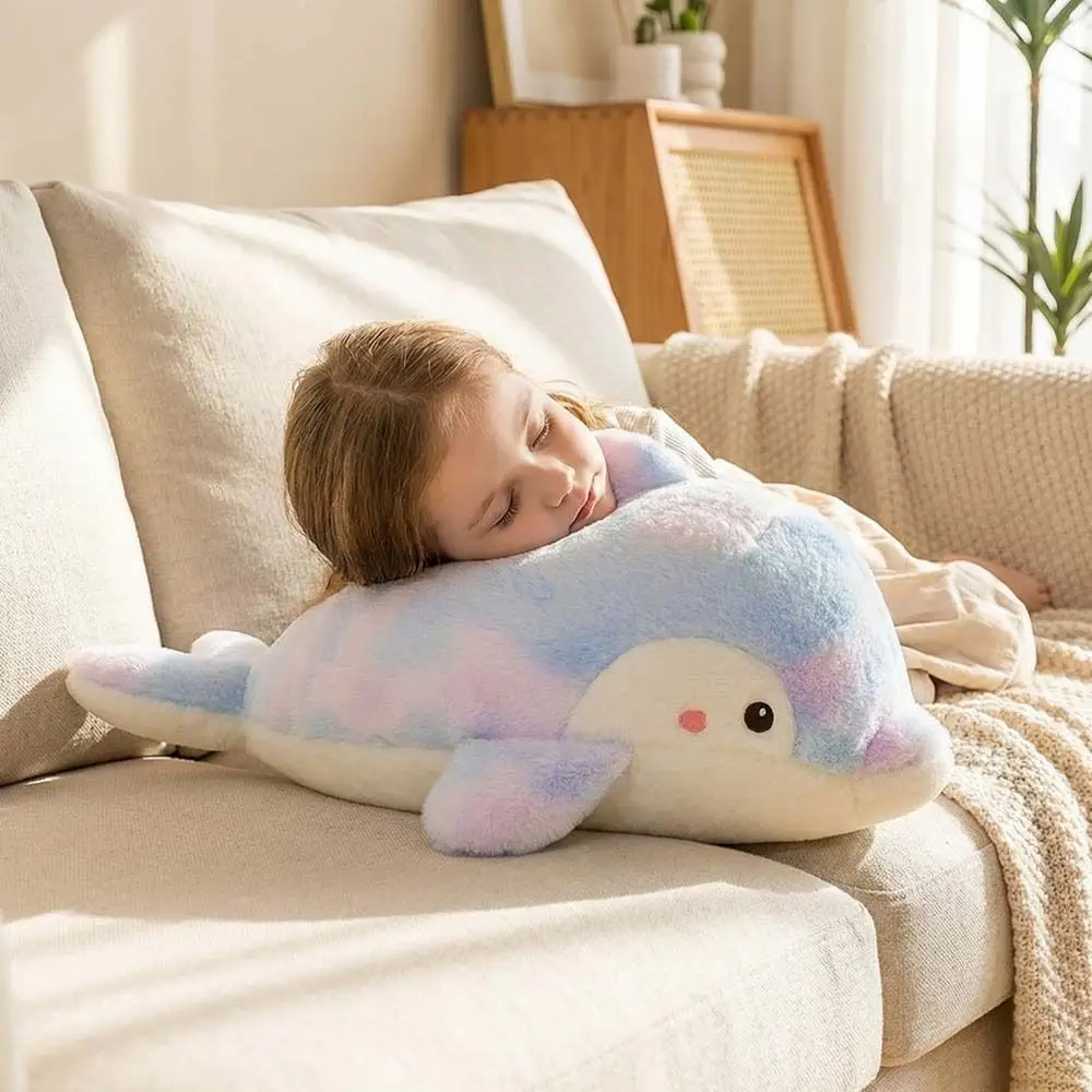 

Cartoon Colorful Dolphin Plush Doll PP Cotton Soft Animal Dolphin Doll Cute 25cm Animal Plush Pillow Kids Holiday Gifts