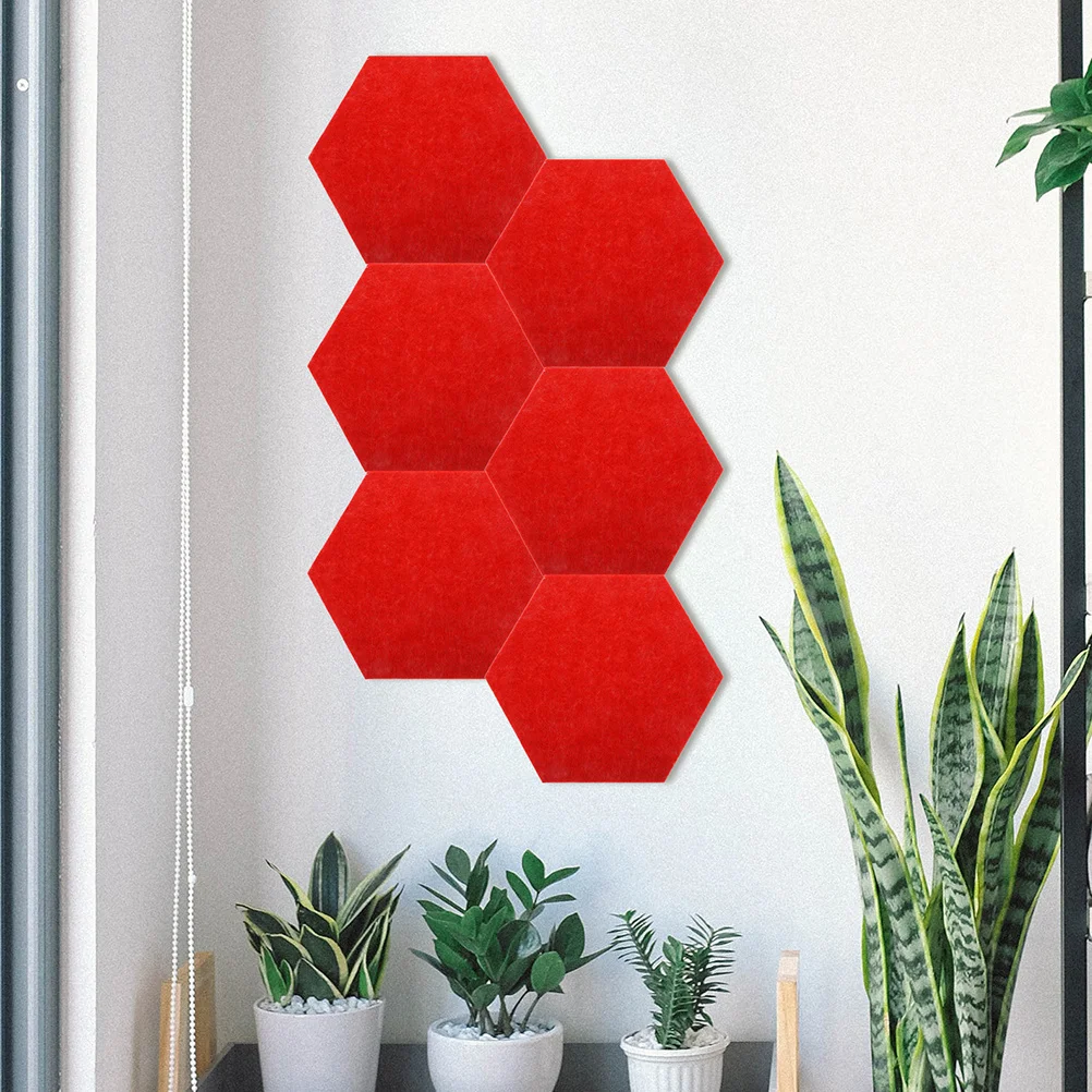 

10Pcs Soundproofing Felt Mat Hexagon Wall Decor Multi-Purpose Felt Board for Office Classroom Photo Display Bulletin Board