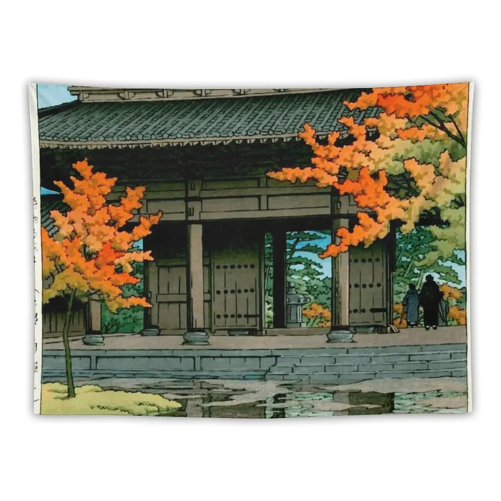 After Autumn Shower Hasui Kawase Tapestry Mushroom Home Decoration Accessories Room Decorating Aesthetic Decor For Room Tapestry