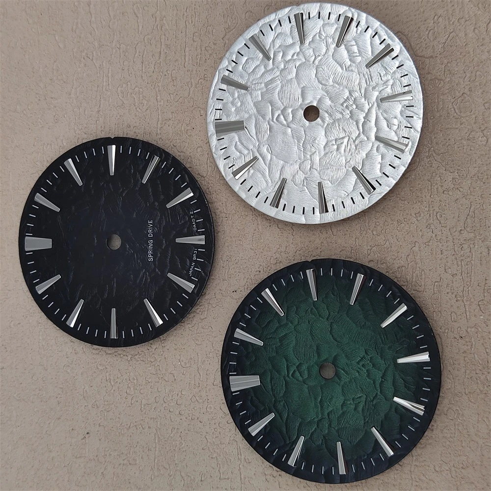 NH35 Stone Texture Dial No Calendar Window 28.5mm GS Dial Diving Watch Accessories for GS Gradient Colored Watch Faces