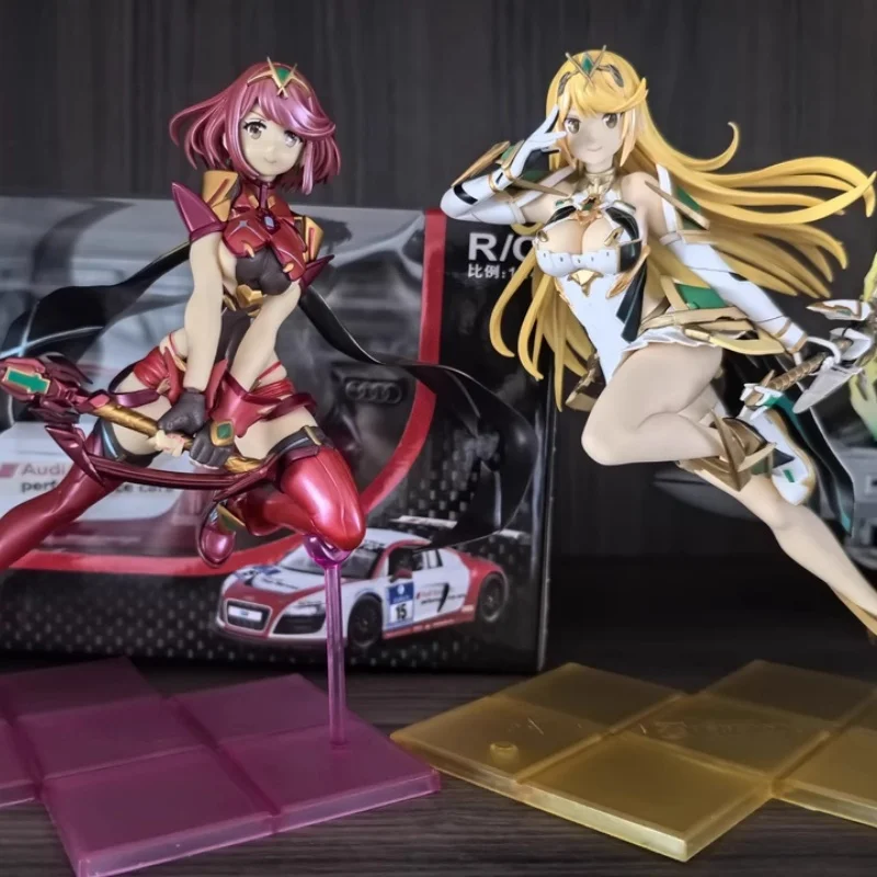 Na Stanie 22cm Xenoblade Chronicles 2 Figurka Pyra Figurki Akcji Mythra Figurka Pvc Gk Statua Model Lalka Kolekcjonerska Dekoracja Prezent