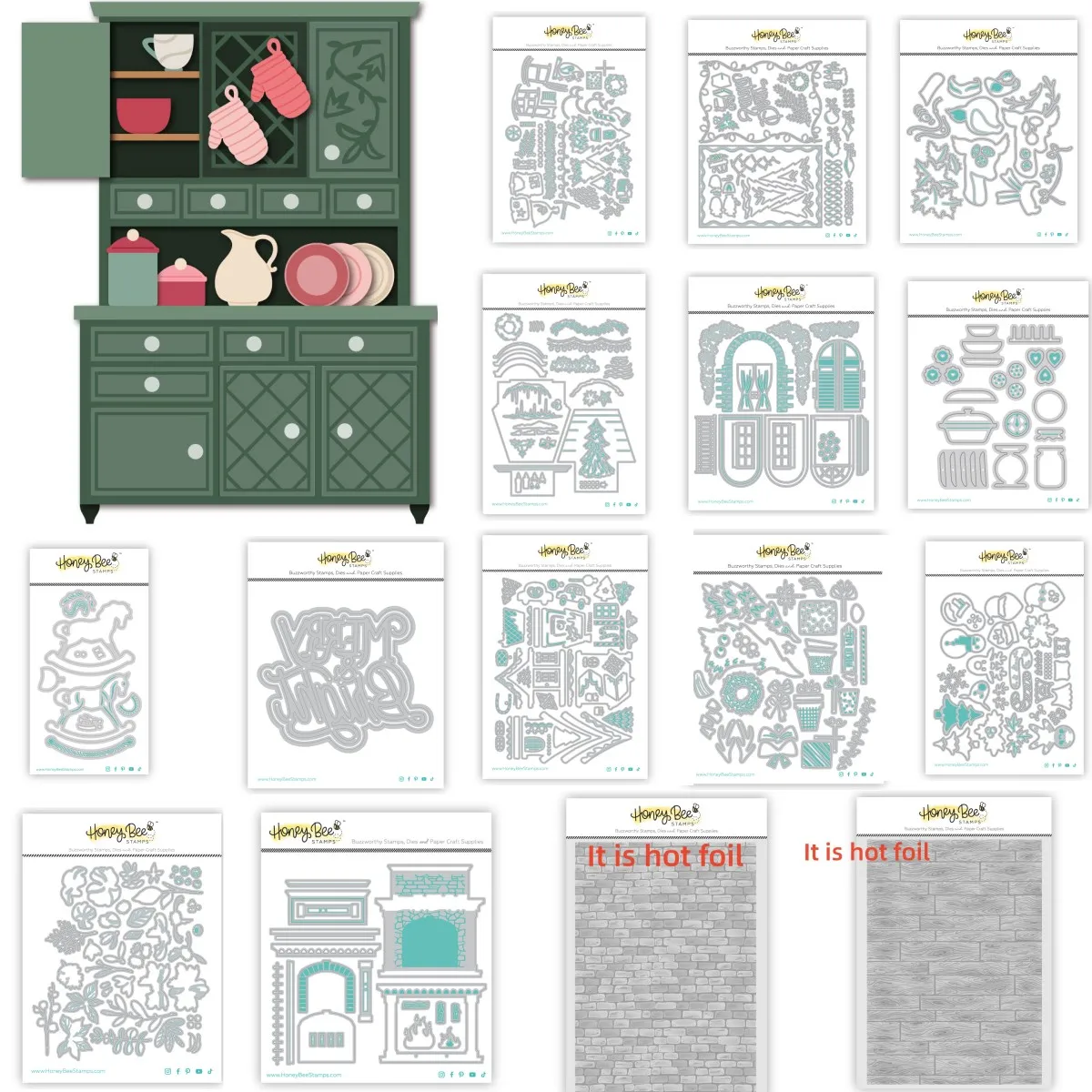 2024 Holiday Florals Window Cabinet Fireplace Car Metal Cutting Die Wax Stamper DIY Christmas Gift Card Scrapbook Craft Template