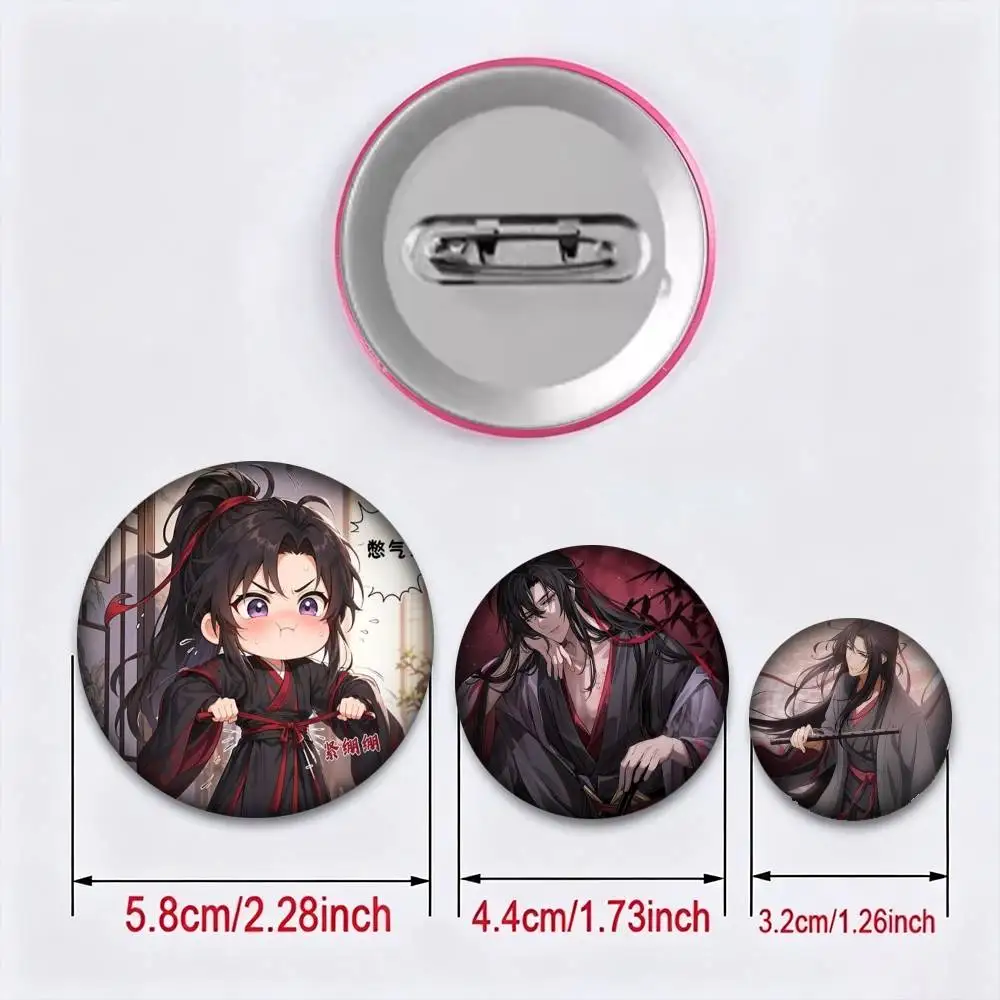 Anime Mo Dao Zu Shi Wei Wuxian 25mm 32mm 44mm 58mm 75mm Brooches Badges Pins for Accessories Gift