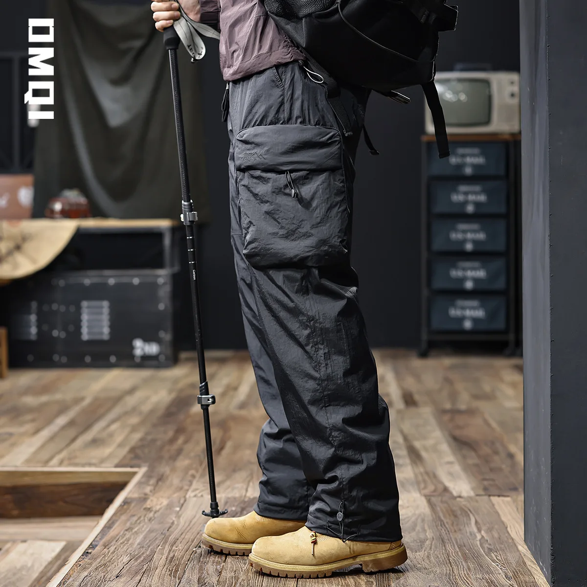 90 White Duck Down High-end Outdoor Extreme Cold Warm Workwear Pants Men's Winter Oversized Thick Mountaineering Skiing Trousers