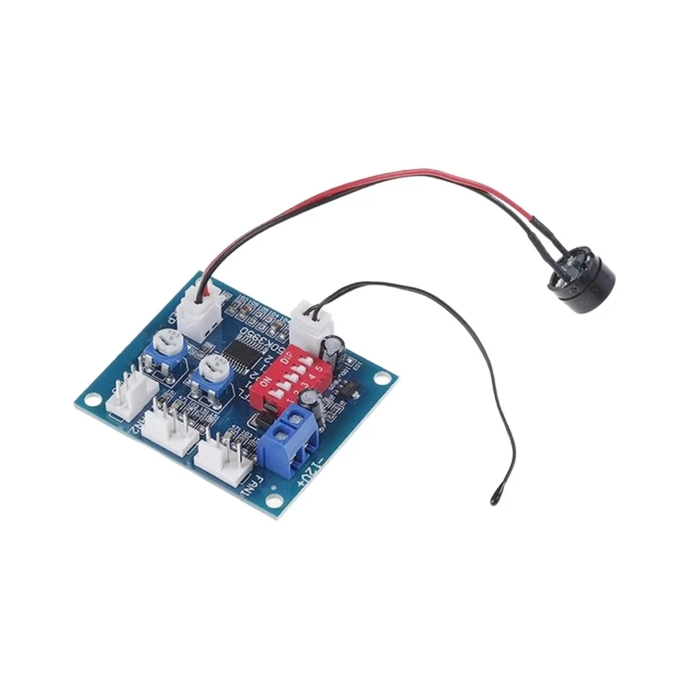 12V 3-Channel Temperature Controller for PC For CPU Case Fans Supports 12V Fans Up to 5A Per Channel and Alarm