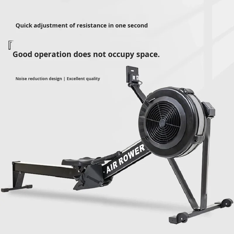 Commercial Wind Resistance Foldable Smart Rowing Machine Home Indoor Aerobic Exercise PVC Material 150kg Capacity