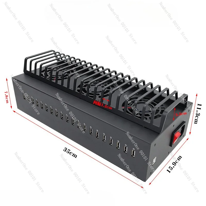 20/40/60 Port USB Hub Farm Box Industrial Charging Station for Studio Phone Screen Casting