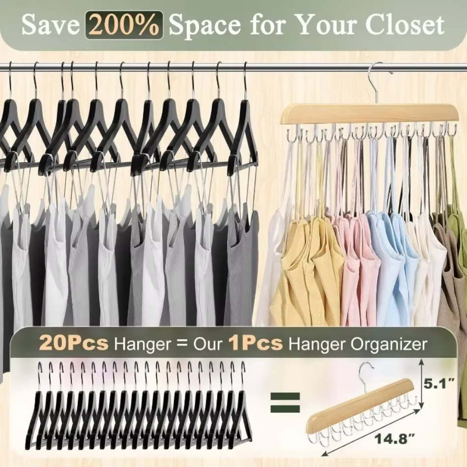 Houten stropdashangers, riemre - Men'S Accessories Organizer For Wardrobe recensie en prijs