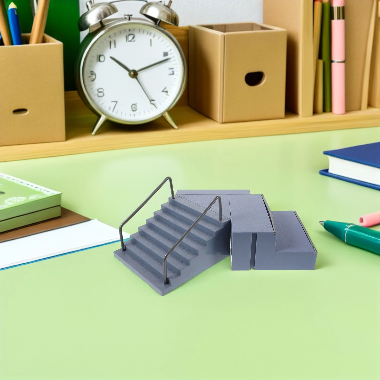 1 مجموعة إصبع لوح التزلج بارك منحدر صغير البلاستيك سكيت منحدر عقبة مجموعة المحمولة فنجر الرياضة العرض للأطفال الأصابع #6