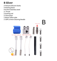 Sidewinder X1X2 NTC100K Thermistor Tube Heat Block Throat Volcano Nozzle for Artillery Sidewinder X1/X2 Genius 3D Printer Parts