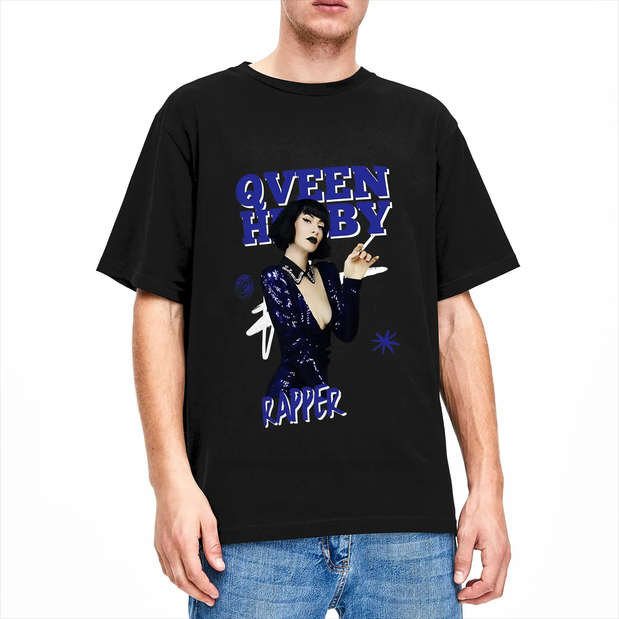 Singer Mad Muse Qveen Herby T Shirt Summer  Fashion T-Shirts Men's Cotton O-Neck 4XL 5XL 6XL Clothing Short Sleeve Vintage Tops