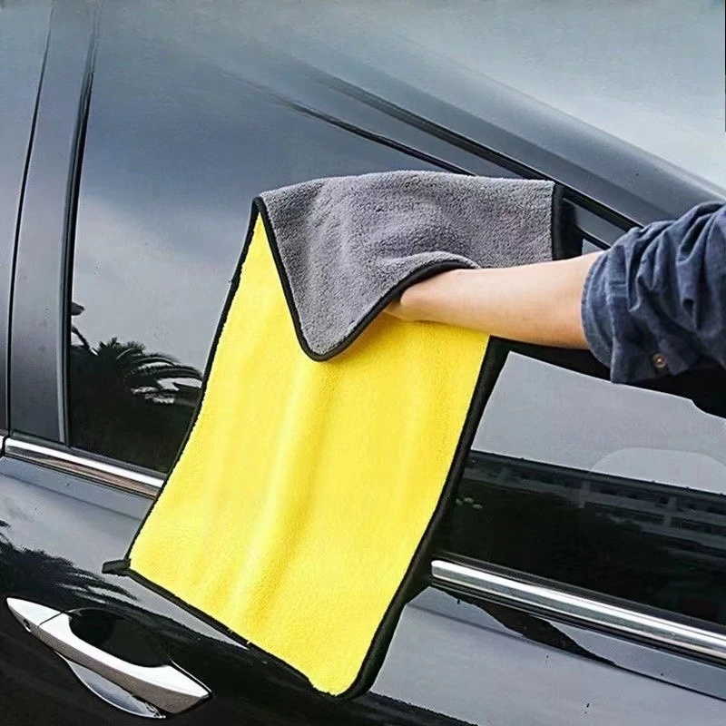 6pcs Microfiber Towel Car Cleaning Towels Car Wash Towel Household Towel Car Beauty Accessories Car Wash Maintenance