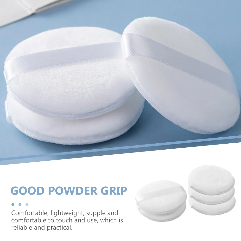 

5Pcs Makeup Supple Loose Powder Puff Rounded Face Puff for Smooth Application Woman Beauty Makeup Pad Accessory
