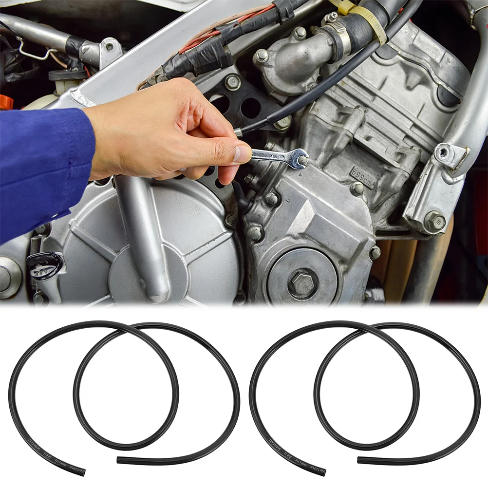 

3Pcs Polyurethane Fuel Hose 1M Each Heavy-Duty Petrol Line for Vehicle Motorcycle Car Replacement Black Fuel Tube