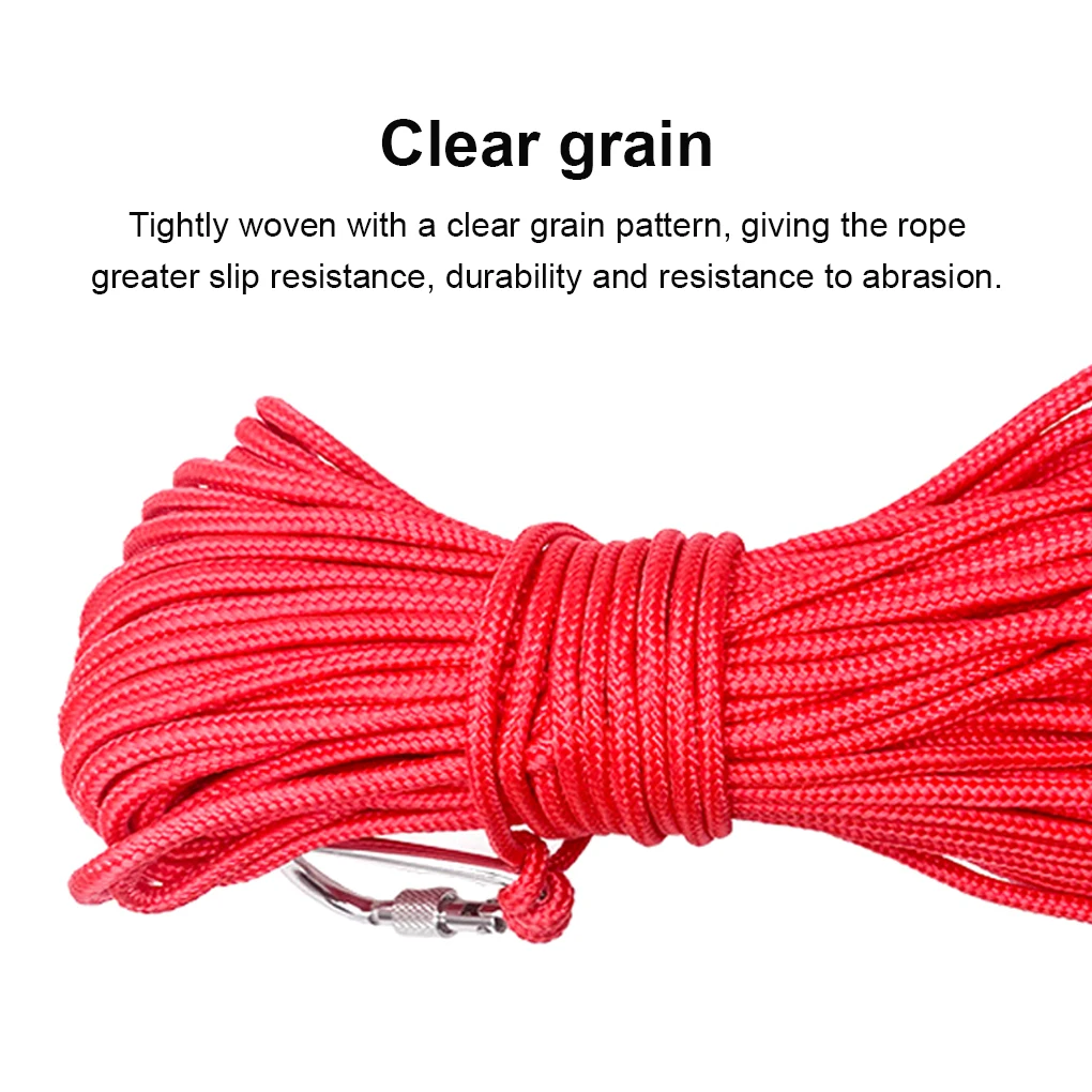 Fishing Braided Line Heavy Rope Waterproof Strap Safety Lock Spearfishing Diving for Diving Swimming Spearfishing 4mmx20m