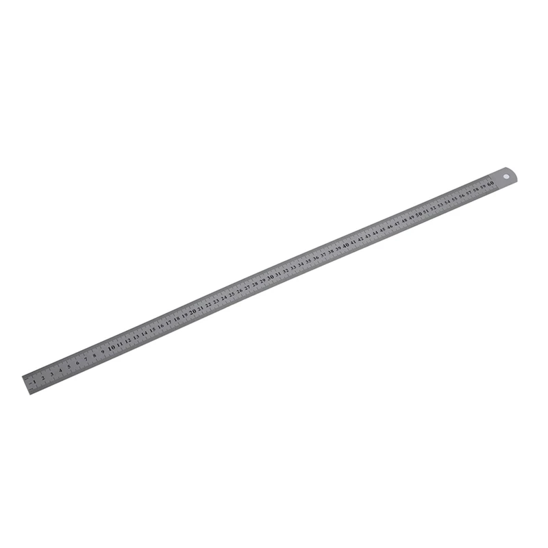 

4X Stainless Steel 60Cm 23.6 Inch Measuring Long Straight Ruler