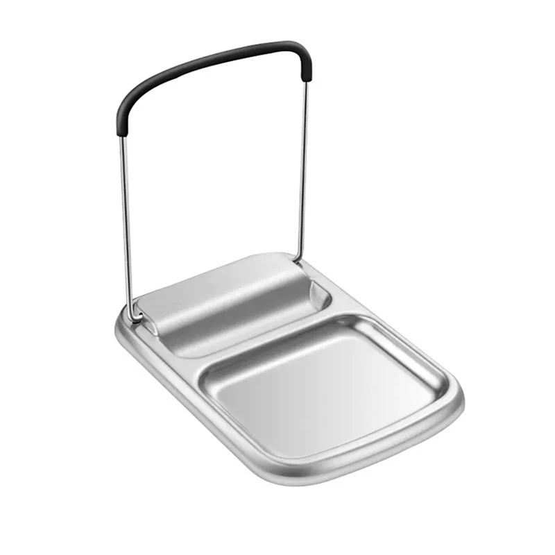 

Cooking Spoon Rest Pan Lid Organiser Rack With Lid Holder Kitchen Utensil Rest With Drip Pad, For Ladles, Tongs