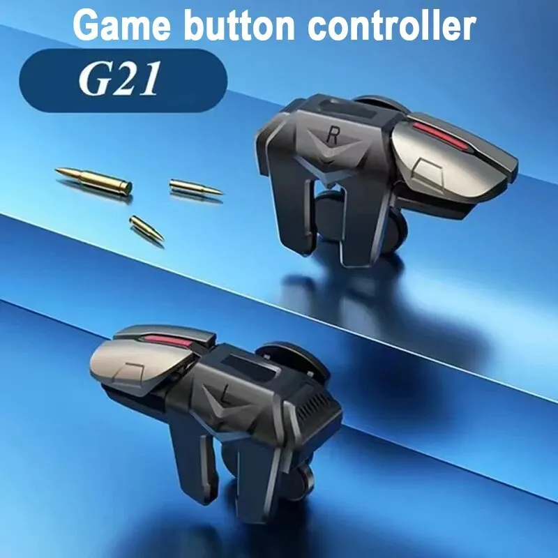 G21 Mobile Gam-ing Triggers Ergonomic Trigger Retractable Phone Game Controller Avoid Sensitive Shot Aim Buttons Minimal Plug