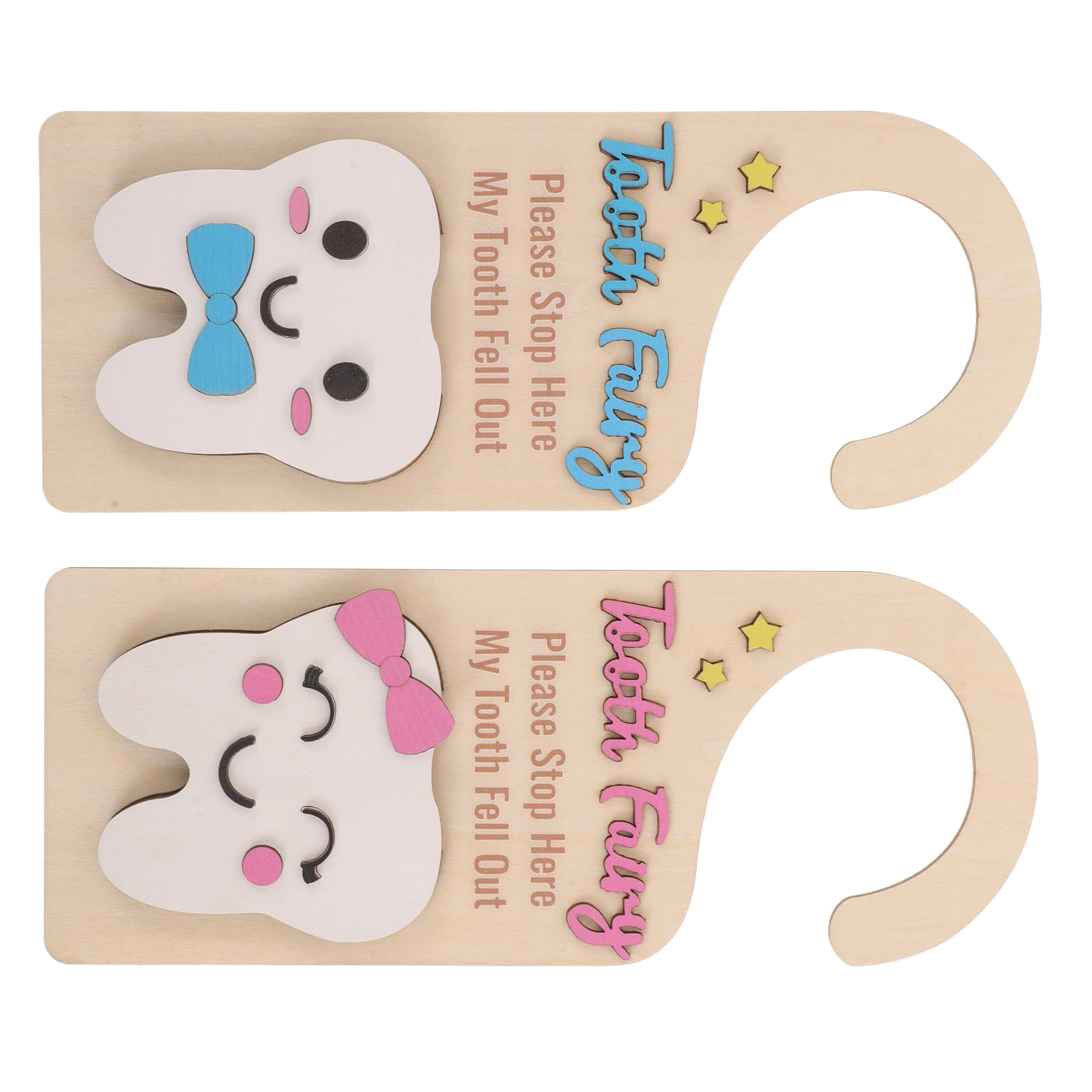 

2pcs Wood Door Hanging Decoration Craft Signs for Hotel Room Kids Theme Home Decor Wood Hanging Tags