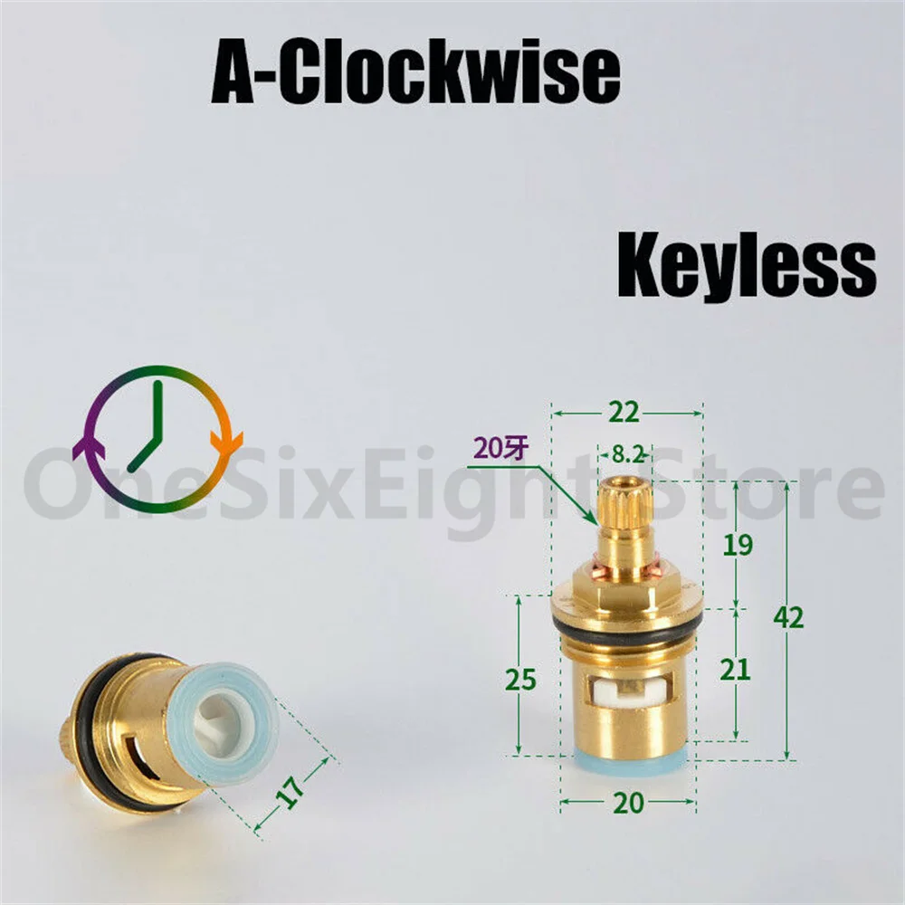 Brass Tap Top Valve Body For Tap Valve Insert Top