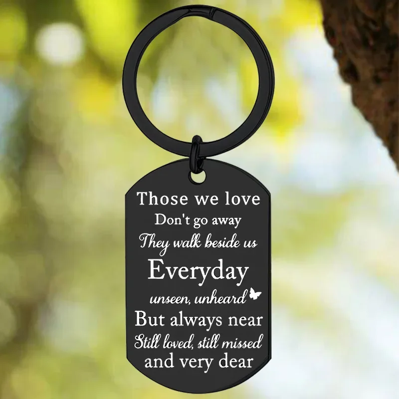 New Bereavement Gifts Keychain Pendant Those We Love Don’t Go Away Sympathy Gifts Key Chains Memorial Loss Gift