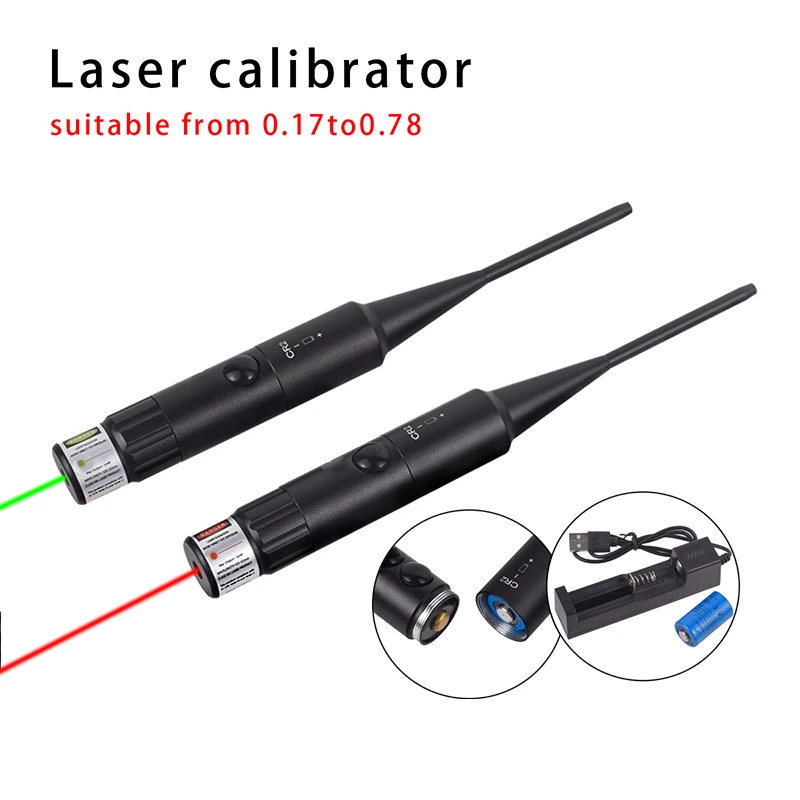 Upgraded Red Dot Laser Bore Sight .177 .22 12GA Stable Device Universal Collimator Pointer Boresighter 9 Adapters charger