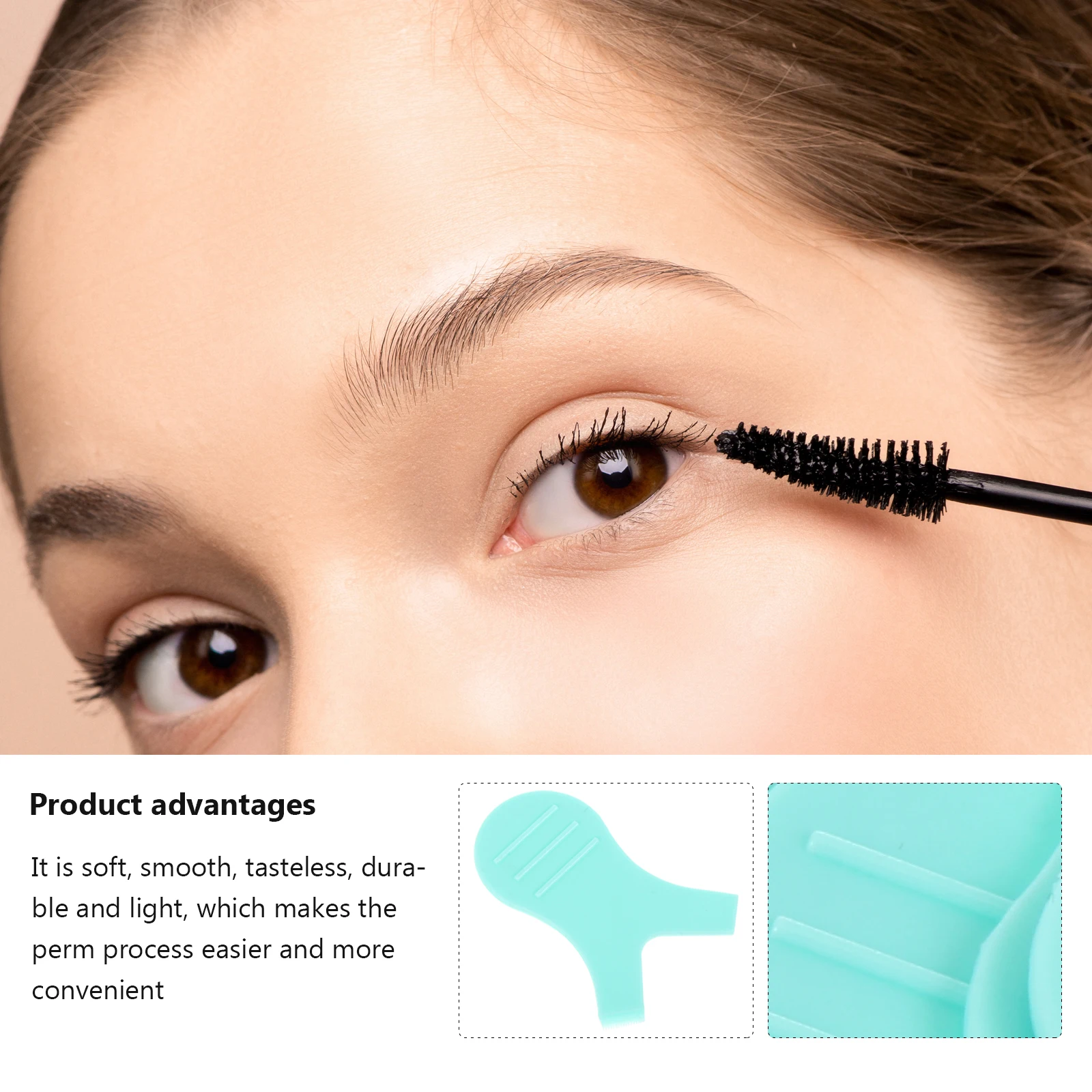 30 قطعة فرشاة رمش الكسب غير المشروع تجعيد أداة رفع سيليكون المطعمة الرموش الشباك مجموعة المحمولة الطبيعية بيرم لاش تطعيم #3