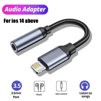 8 Pin to 3.5mm Jack AUX Cable For iPhone 14 13 12 11 Pro Max IOS 14 Male to Female Adapter Headphone Connector Audio Splitter