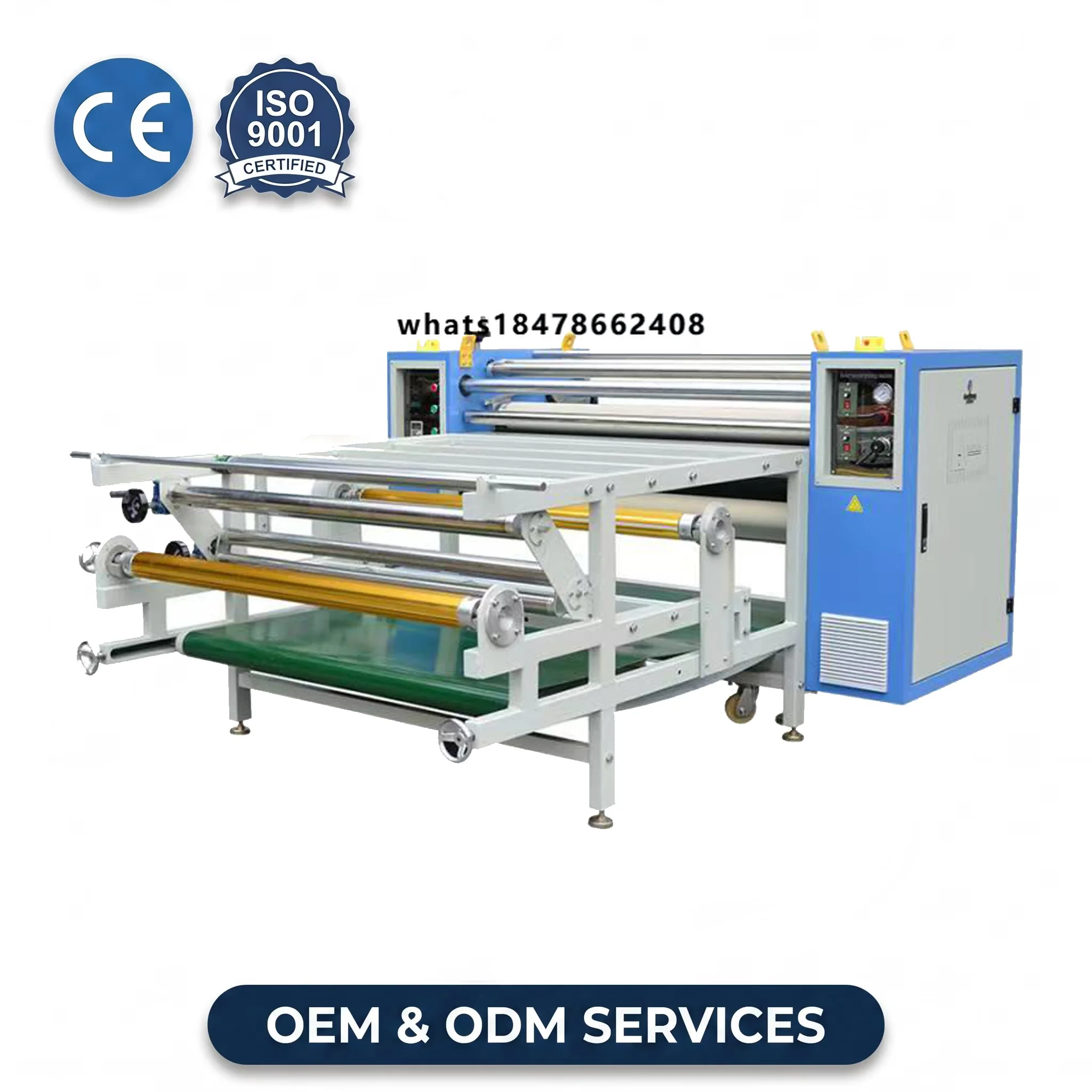 Automatic 1700mm Roller Heat Press Machine New Condition with Flatbed Printer for Cloth Roll Transfer Sublimation Printing