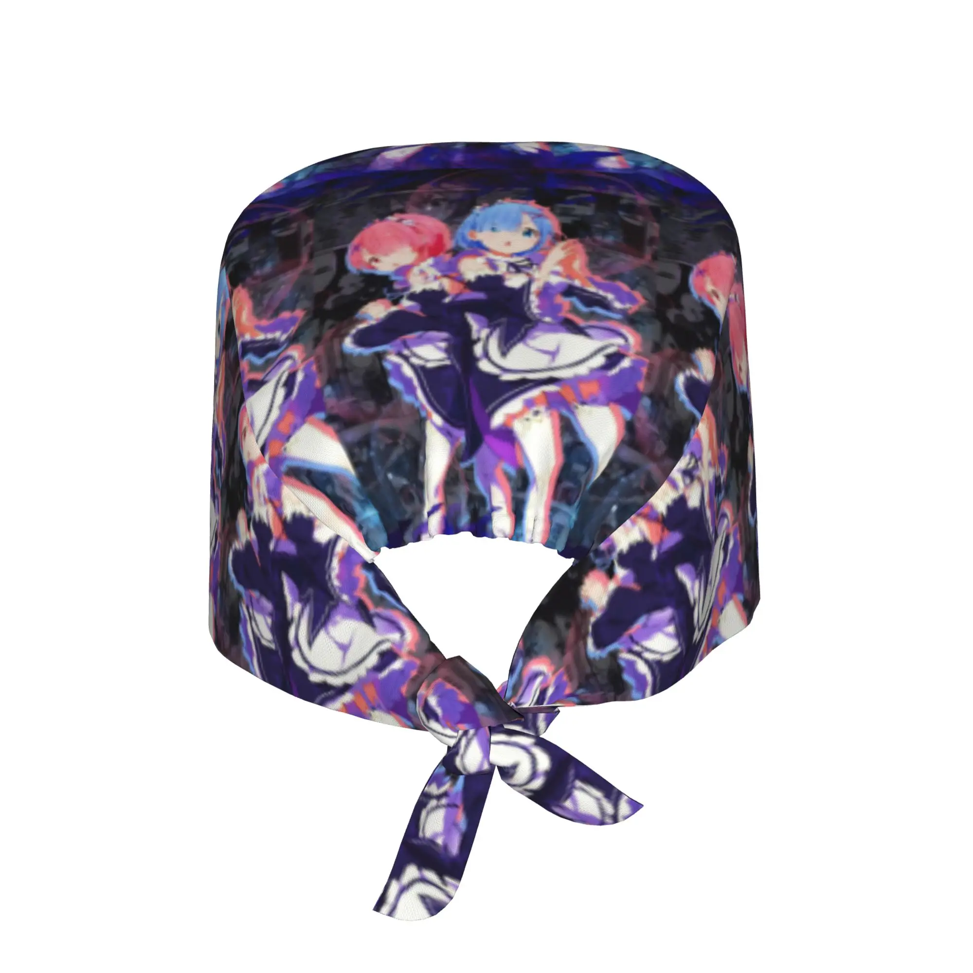 

Custom R-Remes Japan Comic Breathable Scrub Hat Surgical Scrub Caps Unisex Nurse Medical Cap Manga Work Scrubs Hat