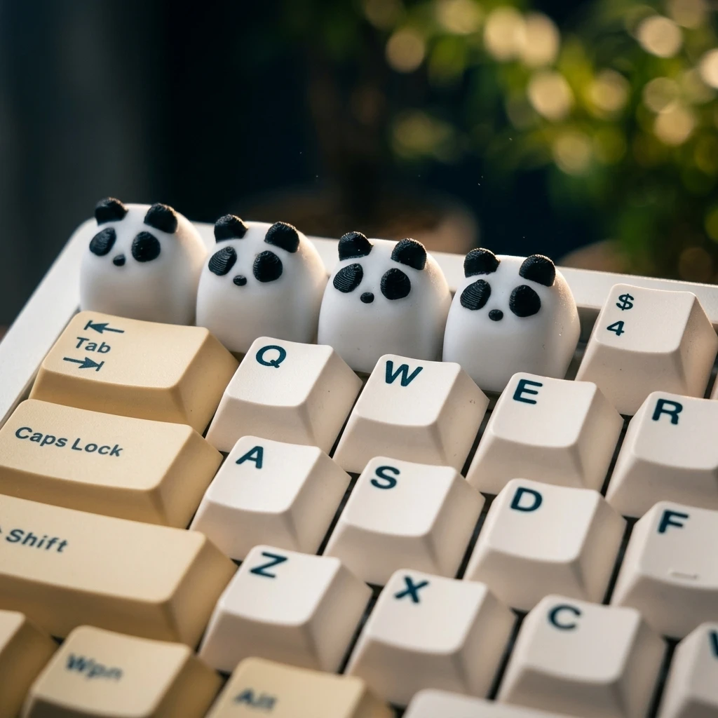 panda Personality Mechanical keyboard keycaps Custom Keycaps Cross Axis PC Gaming Keyboard Peripherals Collection Gift