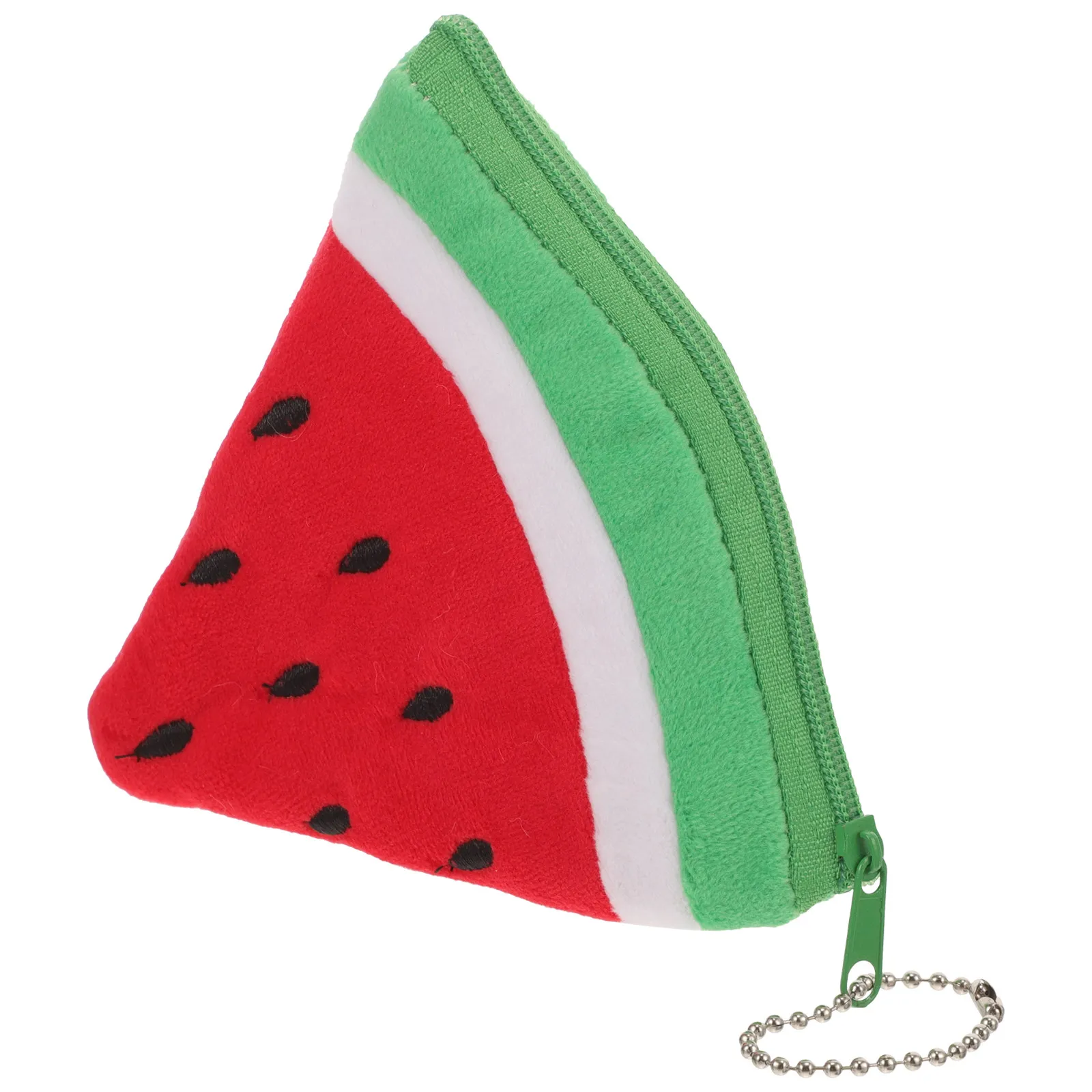 

Keychain Wallet Watermelon Shape Compact Soft Coin Purse Small Zipper Pouch Change Holder Practical for Women Zipper Purse