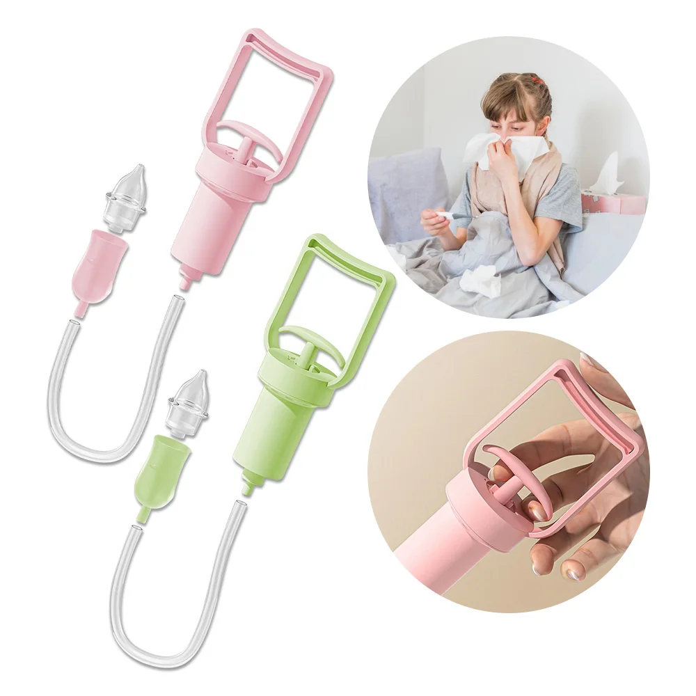 Aspirador Nasal Manual para bebés, limpiador de nariz de mano, limpiador de nariz seguro y cómodo, dispositivo de succión para bebés, bloque para el cuidado de la nariz
