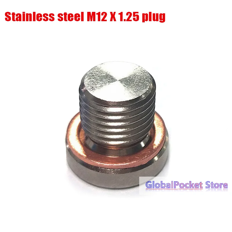 

M12 X 1.25 O2 Oxygen Lambda Sensor Blanking Plug Cap Bung Exhaust Accessories With Gasket Automotive Hexagonal Threaded Parts