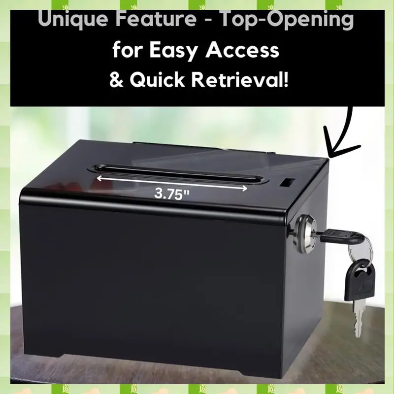 2025 Donation Box With Lock - Acrylic Suggestion Box With Slot, Ballot Lock Box With Sign Holder For Raffle, Voting,Donation Box