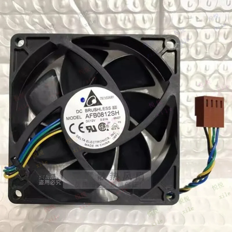 

L+ for Delta AFB0812SH-9N07YEM 8025 DC12V 0.51A 4-Wire PWM Cooling Fan