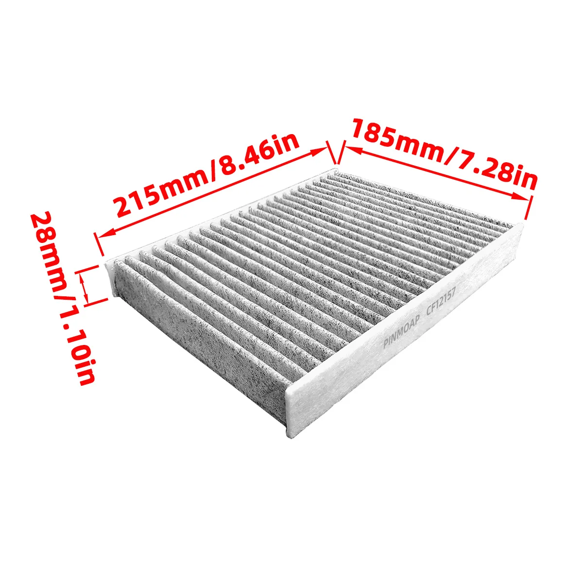 PINMOAP Aktivkohle-Innenraumluftfilter 87139-0R030 72880-FL00A Auto-Innenraum-Klimaanlagenfilter für Toyota Camry Crown RAV4 Lexus ES250 – Detail 4