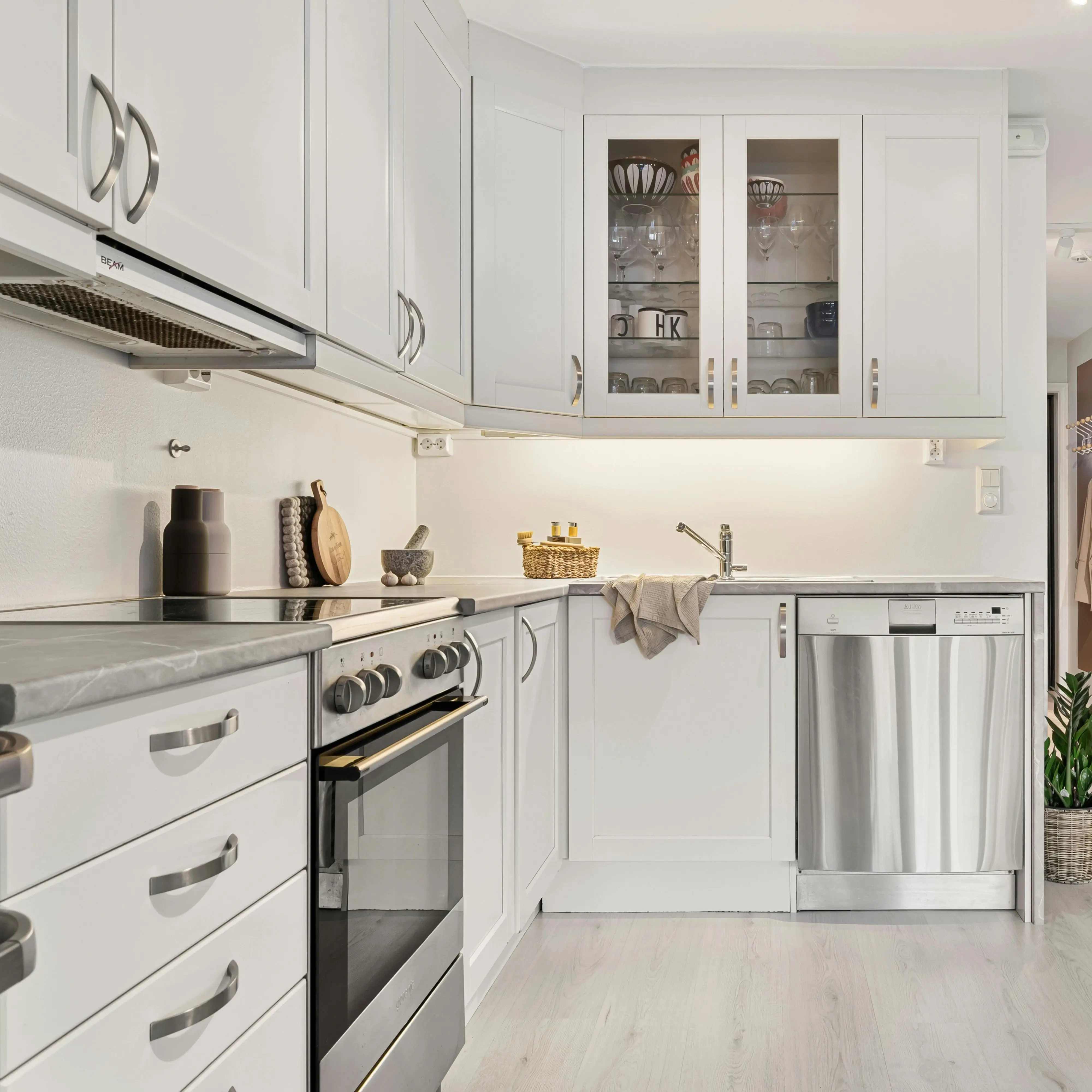 modern white kitchen dresser HOMCOM Kitchen Pantry Storage Cabinet with Microwave Stand, 71" Modern Kitchen Hutch with Glass Doors, Storage Drawers