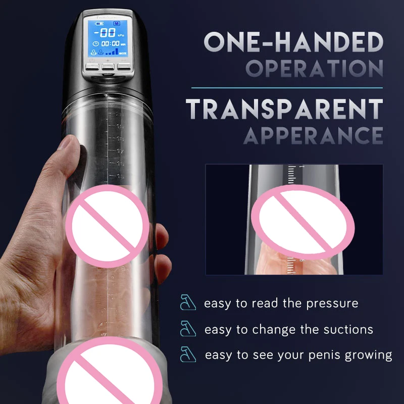 Electric Penis Pump Penis Enlargement Extend Pump Penis Trainer Male Masturbators Cup Dick Pump Sex Toys for Men 18+