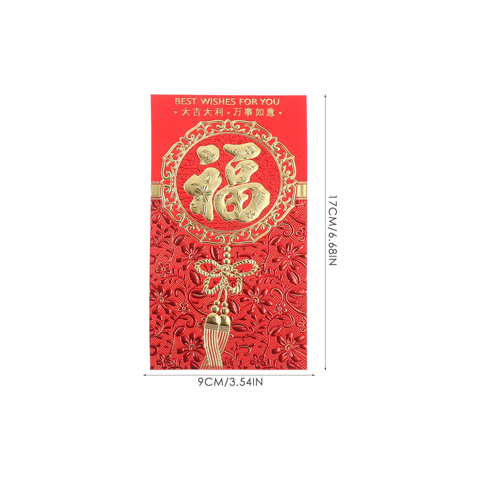 

6Pcs Red Envelopes Chinese Style Fu Character Money Pocket Traditional New Year Red Packets Gift Bags Chinese New Year Gift Bags