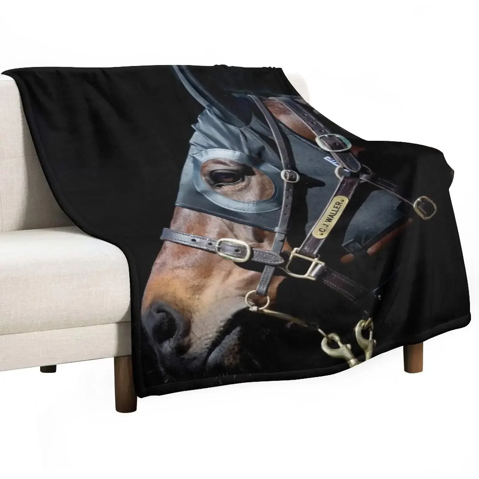 

Winx - Racehorse Throw Blanket Hairy Decorative Sofas Blankets